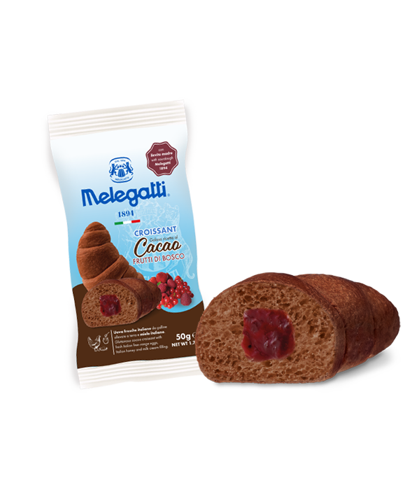 Croissant al cacao e frutti di bosco Melegatti gr 300 pz x ct 12 MELEGATTI